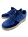 Nike Shoe Size 9 Blue Velour Gold Detail Sail Midsole Air Force 1 Sneakers Blue / 9