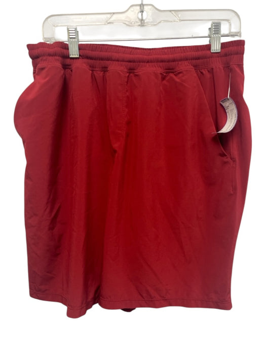 Lululemon Size L Red Synthetic Solid Athleisure Men's Shorts Red / L