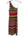 Milly Size S Blue, Orange, Multi Viscose & Polyester One Shoulder Stripe Dress Blue, Orange, Multi / S