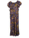 Cleobella Size XS Blue, Yellow, Purple Viscose Sleeveless Abstract Print Dress Blue, Yellow, Purple / XS