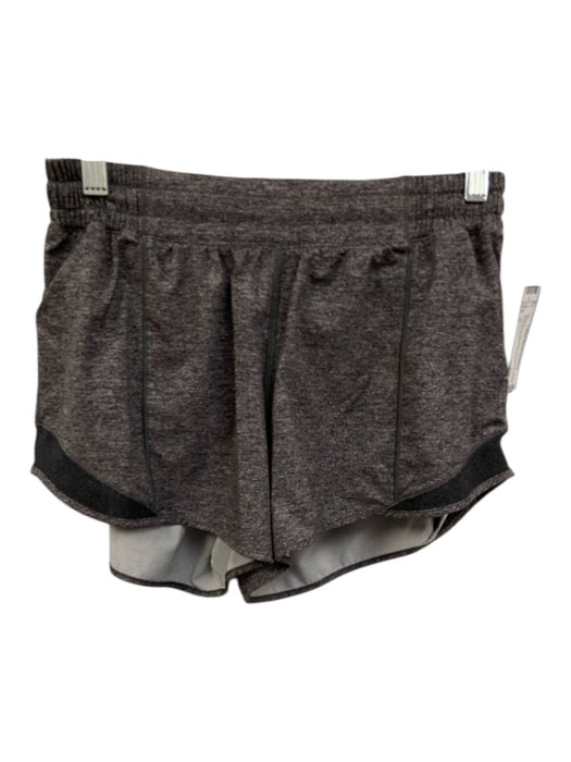 Lululemon Size 8 Gray Polyester Blend Heathered Elastic Drawstring Waist Shorts Gray / 8