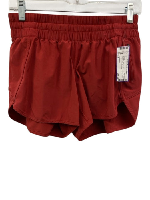 Lululemon Size 8 Rust Red Polyester Blend Elastic Waist Dolphin Hem Shorts Rust Red / 8