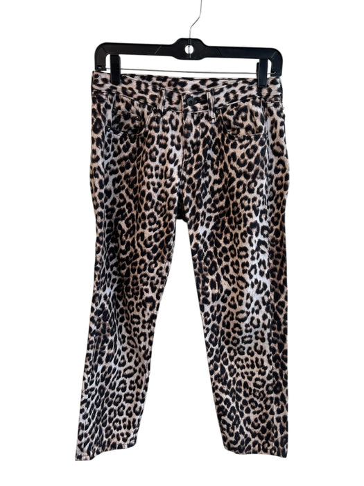 Rag & Bone Size 24 Brown Cotton Blend Denim Leopard Cropped Jeans Brown / 24