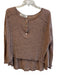 Vintage Havana Size Est XS Brown Faded Fabric Tag space dye Quarter Button Top Brown / Est XS