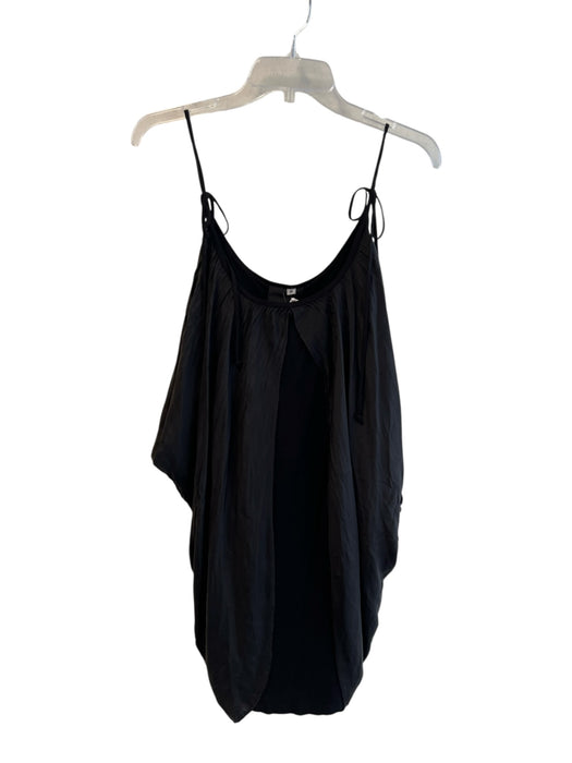 Young, Fab & Broke Size M Black Silk & Modal Mixed Fabric Layered Dress Black / M