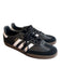 Adidas Shoe Size 41.5 Black Leather Lace Up 3 Stripes Black Almond Toe Shoes Black / 41.5
