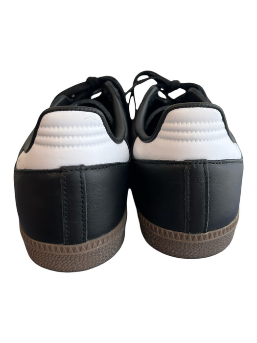 Adidas Shoe Size 41.5 Black Leather Lace Up 3 Stripes Black Almond Toe Shoes Black / 41.5