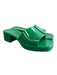 Nicole Miller Shoe Size 10 Green Manmade Material Rubber Open Square Toe Shoes Green / 10
