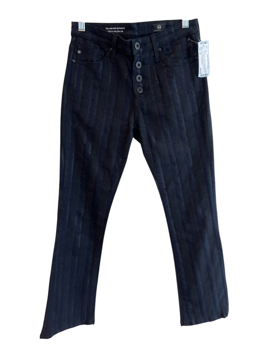 Adriano Goldschmied Size 24 Navy & Black Cotton High Rise Button Fly Pants Navy & Black / 24