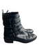 Via Spiga Shoe Size 7 Black Leather Almond Toe Silver Hardware Side Zip Boots Black / 7