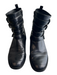 Via Spiga Shoe Size 7 Black Leather Almond Toe Silver Hardware Side Zip Boots Black / 7