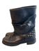 Boemos Shoe Size 37 Brown Leather Upper Round Toe studded detail Boots Brown / 37
