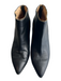 Carmen Marc Valvo Shoe Size 7.5 Black Leather Pointed Toe Gold Hardware Boots Black / 7.5