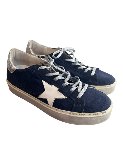 Golden Goose Shoe Size 39 Blue Suede Metallic Laces Silver heel tab Shoes Blue / 39