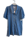 Habitual Size Medium Med Light Wash Cotton Blend Button Down Collared Dress Med Light Wash / Medium