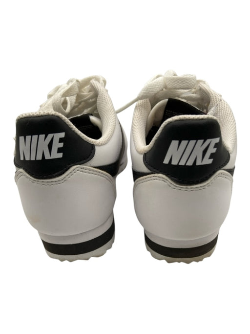 Nike Shoe Size 7 White & Black Leather Upper Swoosh Lace Up Low Top Sneakers White & Black / 7