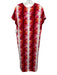 Marie Oliver Size XXS White, Red, Purple Silk Abstract Print Leg Slit Dress White, Red, Purple / XXS