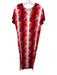 Marie Oliver Size XXS White, Red, Purple Silk Abstract Print Leg Slit Dress White, Red, Purple / XXS