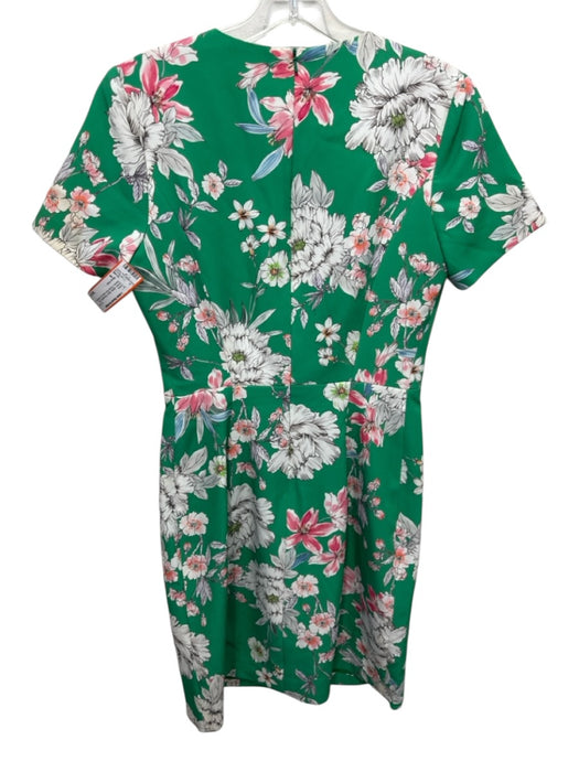 Black Halo Size 6 Green, White, Multi Polyamide Short Sleeve Floral Print Dress Green, White, Multi / 6