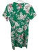 Black Halo Size 6 Green, White, Multi Polyamide Short Sleeve Floral Print Dress Green, White, Multi / 6