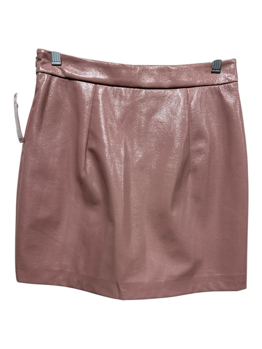 Milly Size 4 Blush Pink Polyester Side Zip Solid Mini Skirt Blush Pink / 4