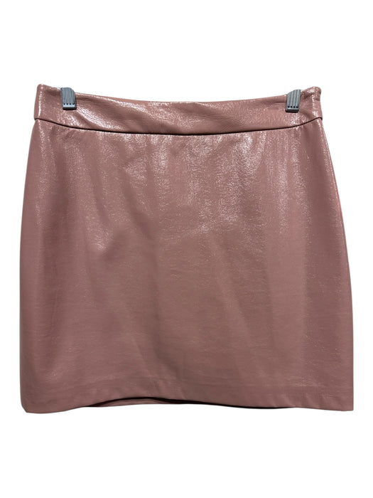 Milly Size 4 Blush Pink Polyester Side Zip Solid Mini Skirt Blush Pink / 4