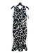 Alexandre Vauthier Size 36 Black & White Polyester Blend Animal Print Dress Black & White / 36