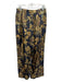 Lafayette 148 Size Medium Black, Yellow & Green Silk Elastic Waist Floral Pants Black, Yellow & Green / Medium