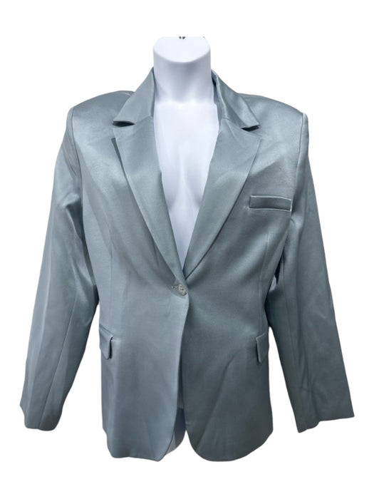 Lapointe Size 14 Dusty Blue Acetate Blend Silk Lining Long Sleeve Lapel Pant Set Dusty Blue / 14