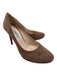 Prada Shoe Size 40 light brown Suede Leather Almond Toe Platform Pumps light brown / 40