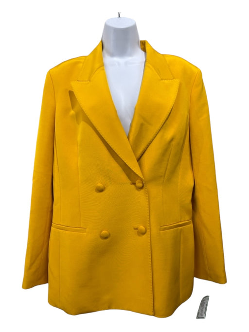 Lafayette 148 Size 12 Golden Yellow Wool & Silk Double Breast 2 button Jacket Golden Yellow / 12