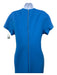 Victoria Beckham Size 10 Blue Polyester Blend Cap Sleeve Paneled Back Zip Dress Blue / 10