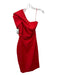 Safiyaa Size 6 Red Orange Polyester Blend One Shoulder Darted Sash Incl. Dress Red Orange / 6