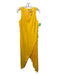 Badgley Mischka Size 10 Yellow Polyester Blend Sleeveless Pleated Midi Dress Yellow / 10