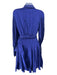 Zimmerman Size 0 Royal Blue Silk Long Sleeve Wrap dress Ruched Detail Dress Royal Blue / 0