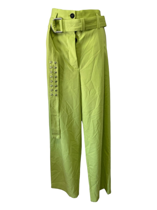 Philosophy di Lorenzo Serafini Size 6 Lime Green Wool Blend High Rise Pants Lime Green / 6