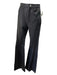 SPRWMN Size XS Black Leather High Rise Pockets Bell Bottom Pants Black / XS