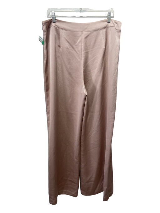 Trina Turk Size 12 Dusty Rose Polyester High Rise Side Zip Darted Wide Leg Pants Dusty Rose / 12