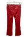 Frame Size 25 Red Lamb leather High Rise Pockets Crop Pants Red / 25