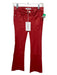 Frame Size 25 Red Lamb leather High Rise Pockets Crop Pants Red / 25