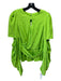 Hellessy Size 10 Neon Green Viscose Jacquard Round Neck Front keyhole Top Neon Green / 10