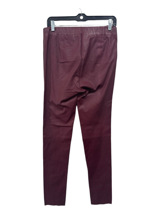 Walter Baker Size L Burgundy Red Leather Elastic Waist Legging Pants Burgundy Red / L