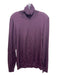 Boss Size L Purple Wool Blend Solid Turtleneck Men's Sweater L