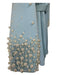 Badgley Mischka Size 8 Light Blue Polyester Pearl Detail Blazer Sash Midi Dress Light Blue / 8