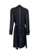 Theory Size S Black & White Triacetate & Polyester Trench Sash Open Front Coat Black & White / S