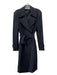 Theory Size S Black & White Triacetate & Polyester Trench Sash Open Front Coat Black & White / S