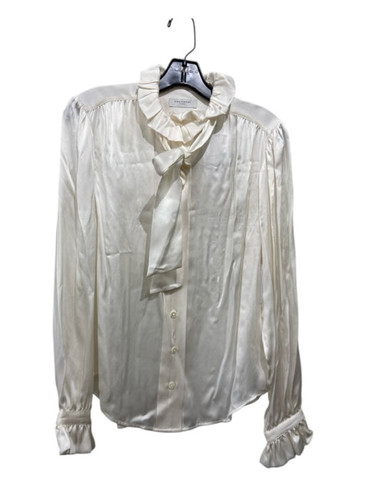 Equipment Size M Ivory White Silk Button Down Long Sleeve Top Ivory White / M