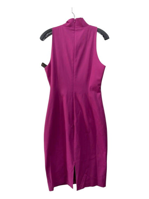 Badgley Mischka Size 10 Magenta Pink Rayon Blend Sleeveless Tie Neck Dress Magenta Pink / 10