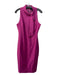 Badgley Mischka Size 10 Magenta Pink Rayon Blend Sleeveless Tie Neck Dress Magenta Pink / 10