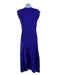 Victoria Beckham Size 2 Indigo Purple Acetate Blend Cap Sleeve Back Zip Dress Indigo Purple / 2